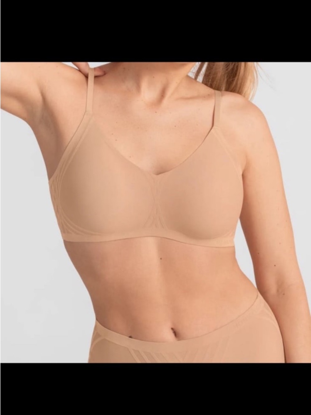 HONEYLOVE Silhouette Wire Free Bra - Sand - Size Large